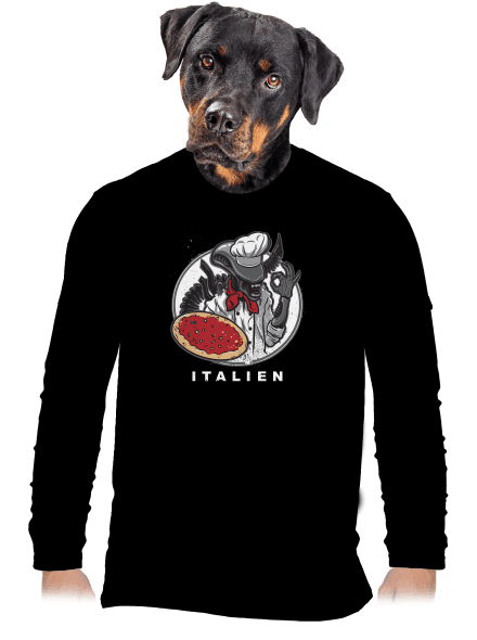 Italien pánské dlouhý rukáv Black