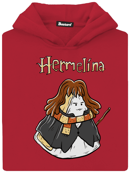 Hermelína dětská mikina klokanka Fire Red