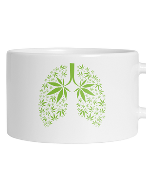 Ganja plíce hrnek makronka White
