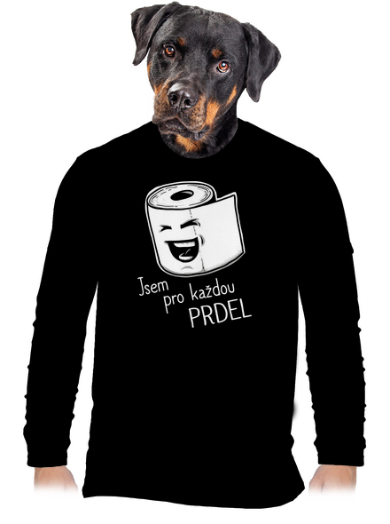 Prdel pánské dlouhý rukáv Black