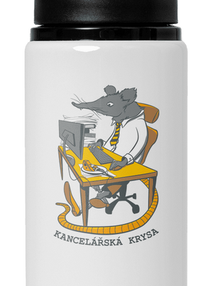 Kancelářská krysa lahev na vodu White