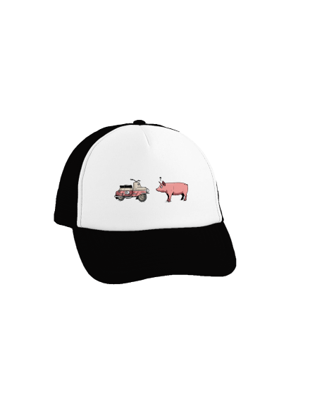 Praseta kšiltovka truckerka Black cap