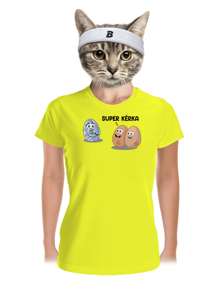 Super kérka dámské sportovní tričko Neon Yellow