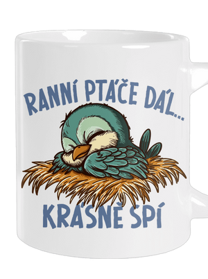 Ranní ptáče spí velký hrnek White