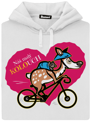Kolouch na kole dámská mikina klokanka White