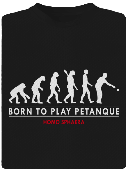 Born to play petanque pánské sportovní tričko Black