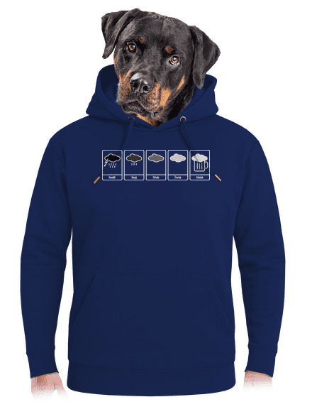 Předpověď počasí unisex mikina premium Navy