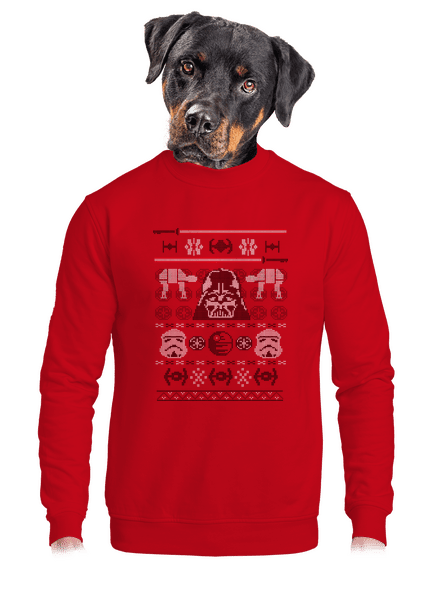 Vader na svetru unisex mikina bez kapuce Red