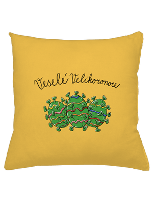 Veselé Velikoronoce polštář Yellow Gold