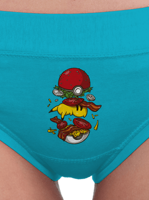 Pokémon burger dámské kalhotky Turquoise