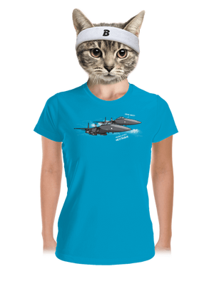 Stíhačka nestíhá dámské sportovní tričko Blue Atol