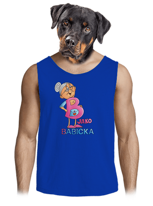 B jako babička pánské tílko Royal Blue