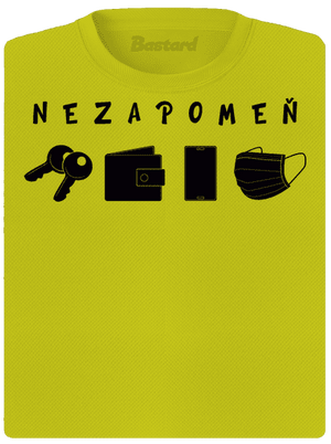 Nezapomeň dámské sportovní tričko Neon Yellow