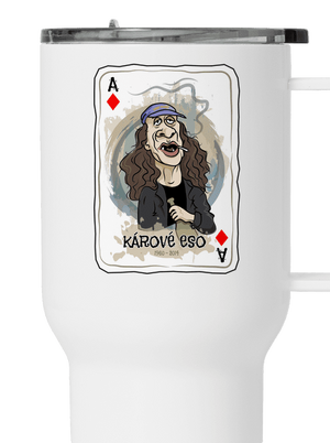 Kárové eso Jirky Káry termohrnek White