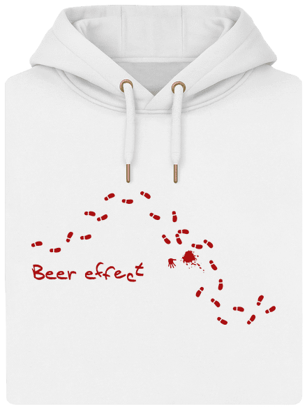 Beer effect unisex mikina premium Snowwhite