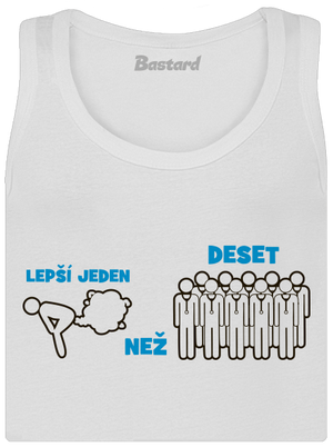 Jeden prd dámské tílko klasické White