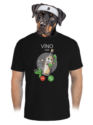 Bílé víno volá pánské sportovní tričko Black