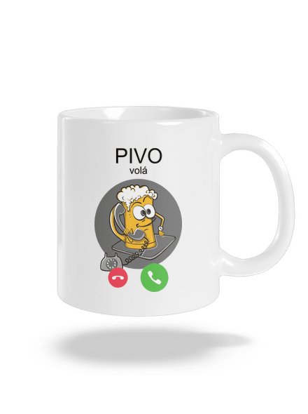 Pivo volá klasický hrnek White