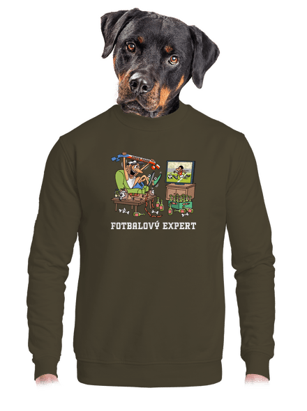 Fotbalový expert unisex mikina bez kapuce Urban Khaki