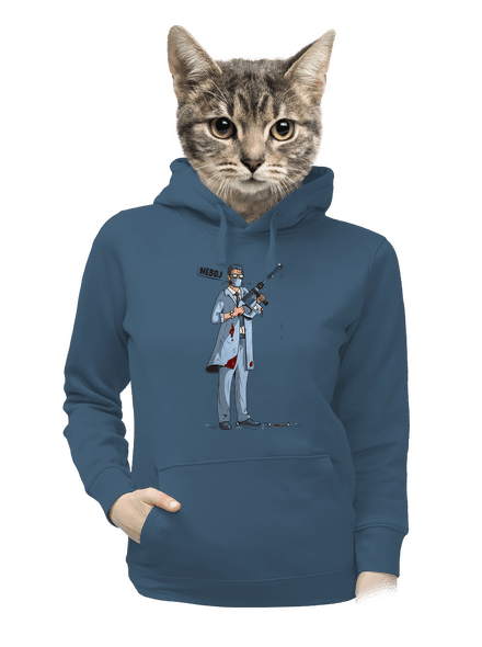 Zubař dámská mikina klokanka Denim