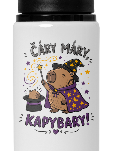 Čáry máry kapybary lahev na vodu White
