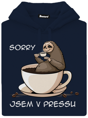 V pressu pánská mikina klokanka Navy