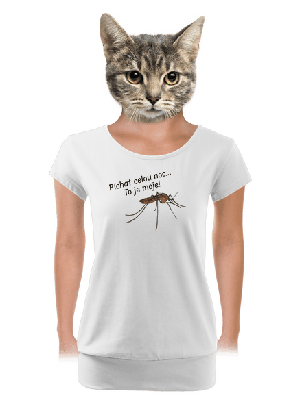 Komár s výdrží dámské tričko s lemem White