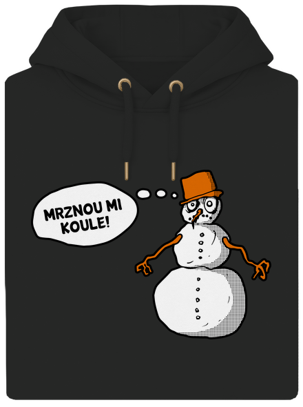 Mrznou mi koule unisex mikina premium Dark Black