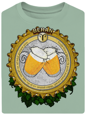 Pivní horoskop: Beran unisex tričko oversized Sage