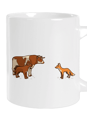 Vůl, pes a vulpes velký hrnek White