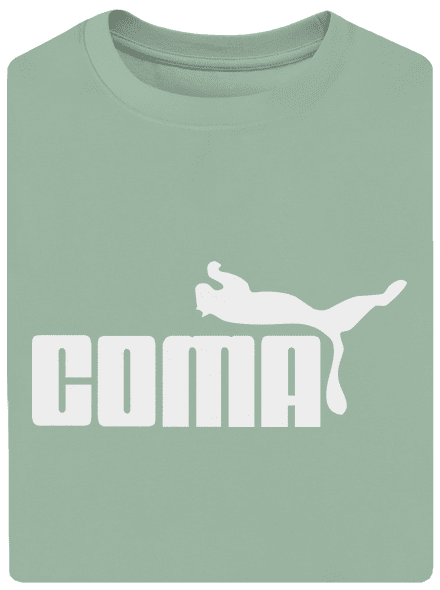 Coma unisex tričko oversized Sage