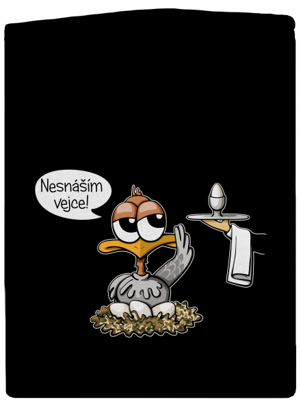 Nesnáším vejce pánská mikina na zip Black