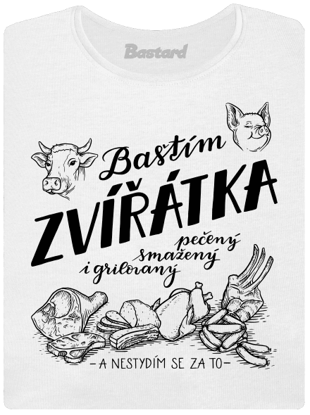 B12: Baštím zvířátka dámské tričko premium White