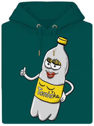 Láska na beton unisex mikina premium Emerald Green