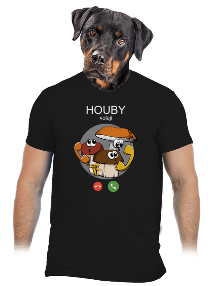 Houby volají pánské tričko Black