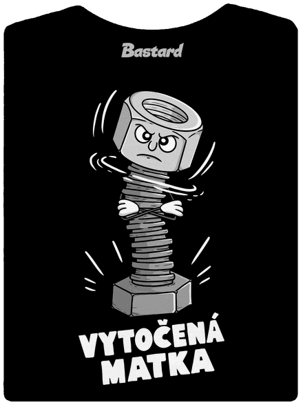 Vytočená matka dámské tričko s lemem Black