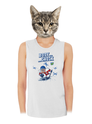 Body check dámské tílko volné White