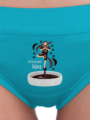 Káva provází dámské kalhotky Turquoise