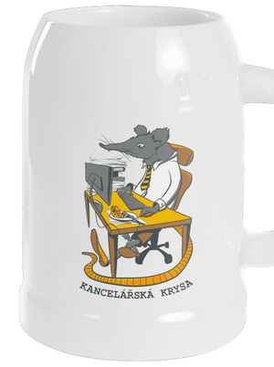 Kancelářská krysa půllitr White