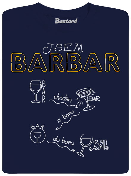 Barbar pánské dlouhý rukáv Navy