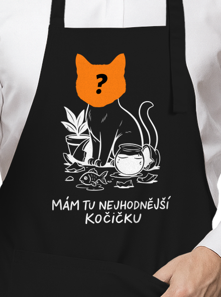 Mám nejhodnější kočičku zástěra Black