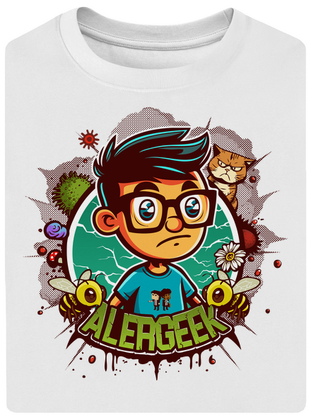Alergeek unisex tričko oversized White