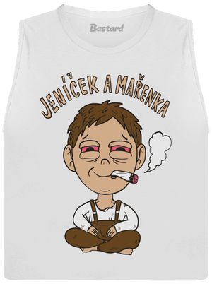 Jeníček a mařenka dámské tílko volné White