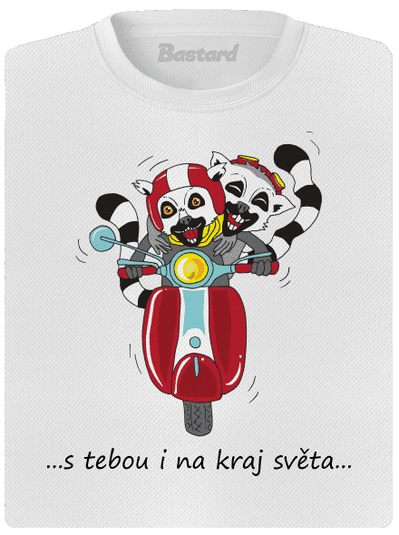 S tebou i na kraj světa dámské sportovní tričko White
