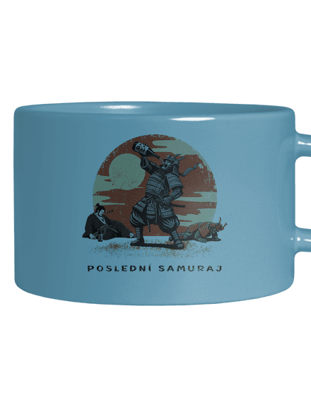 Poslední samuraj hrnek makronka Blue Macaron
