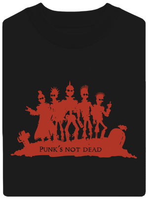 Punks Not Dead unisex mikina bez kapuce Black