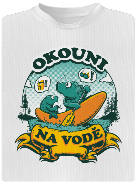 Okouni na vodě dětské sportovní tričko White