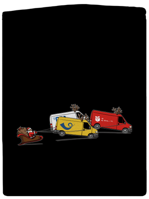 Santa se soby pánská mikina na zip Black