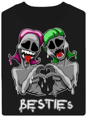 Besties unisex mikina bez kapuce Black