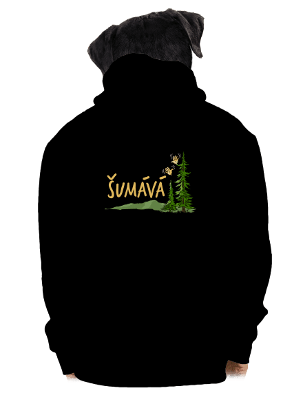 Šumává pánská mikina na zip Black